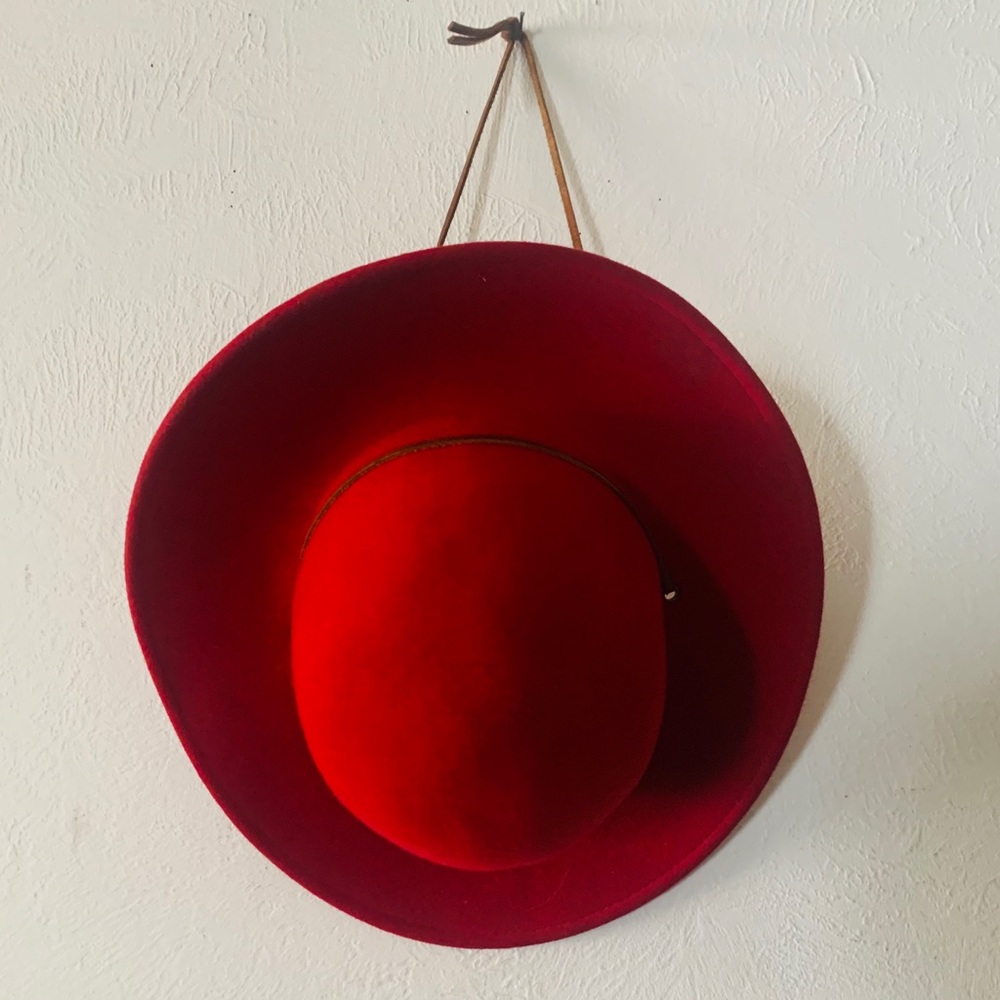 Red Wool Brixton Hat M 7.5